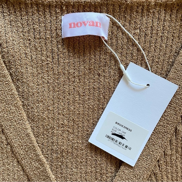 NWT NOVAN Birdie Cable-Knit Long-sleeve Mini Dress - Picture 8 of 8